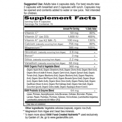 Vitamin Code - Raw Calcium - 60 capsules