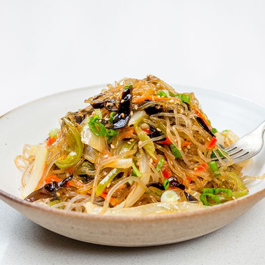 Kelp Noodles and Vegetable Stir Fry by Sea Tangle