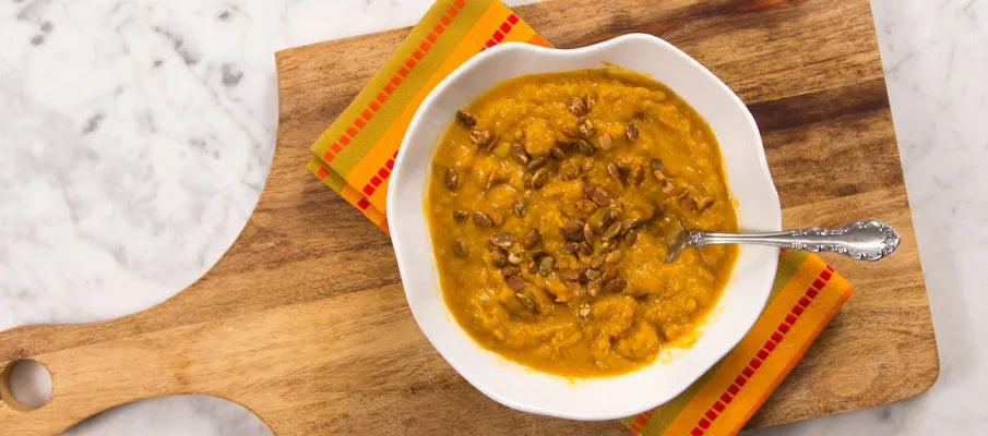 Curry Butternut Squash Soup by Gwen Eager ( Garden of Life )