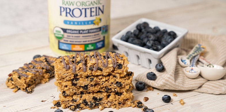 Blueberry Protein Granola Bars