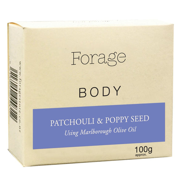 Forage Body Bar - Patchouli & Poppy Seed 100g