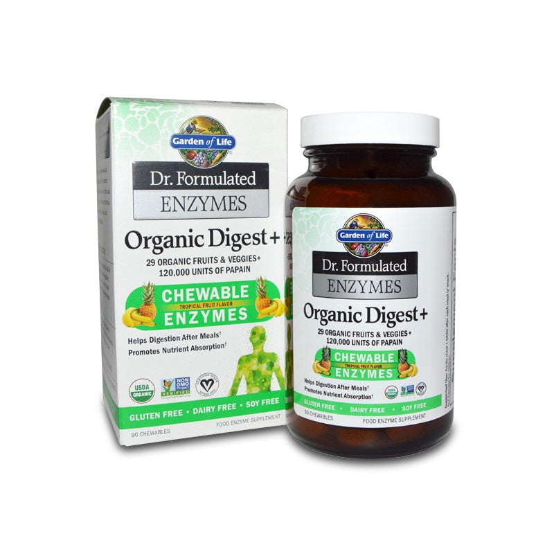 Dr Formulated Wholefood Enzymes, Organic Digest Plus - 90 chewables