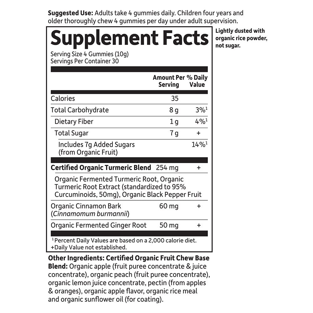 Organics: Turmeric Inflammatory Response Gummies - 120