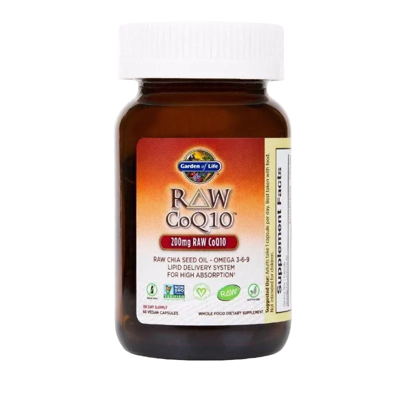 Raw CoQ10 200mgs - 60 Capsules