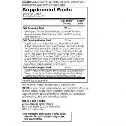Raw Resveratrol 350mg - 60 Capsules