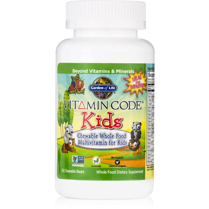 Vitamin Code - Kids - 30 Chewable Whole Food Multivitamins for Kids