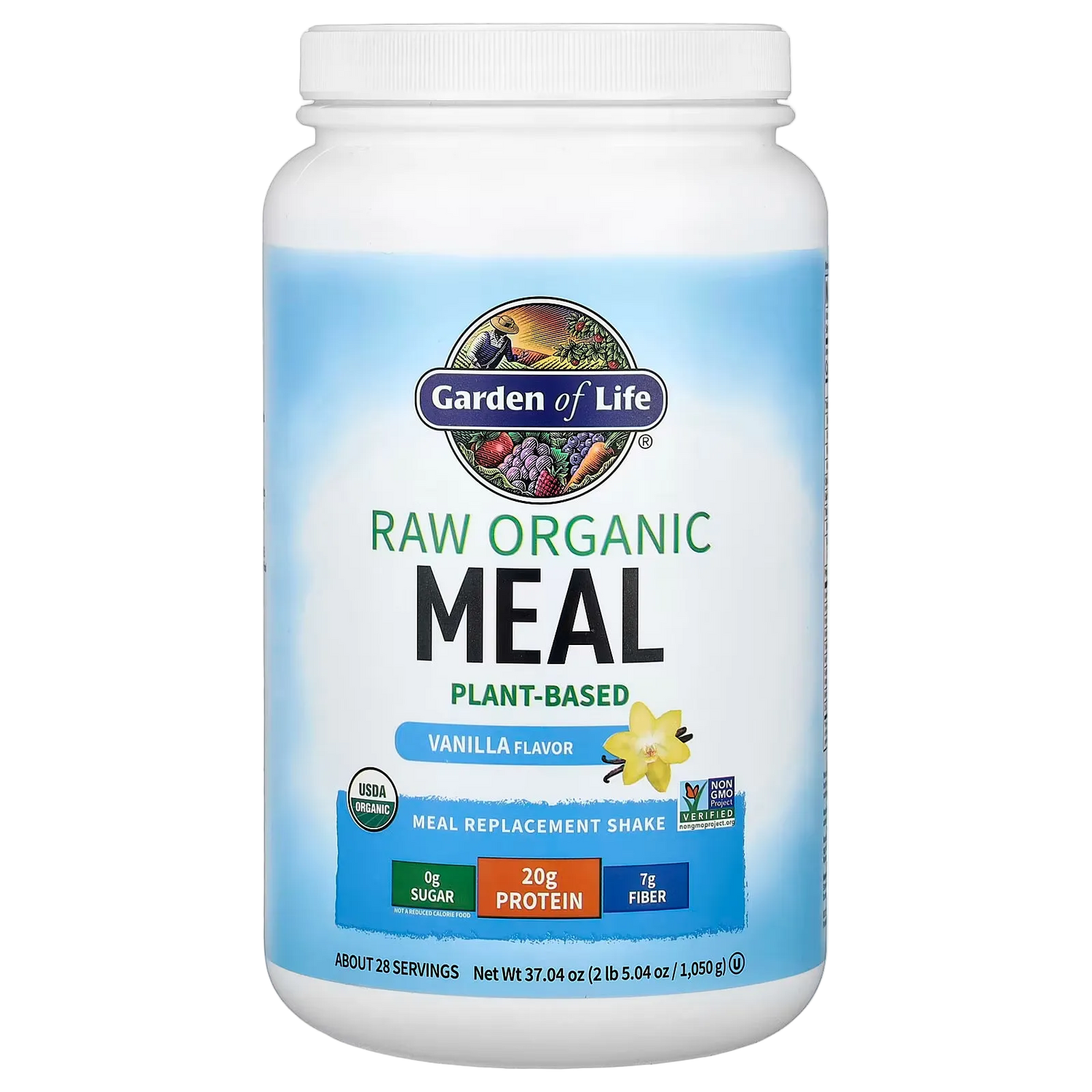 Raw Organic Meal, Shake & Meal Replacement: Vanilla - 1050g