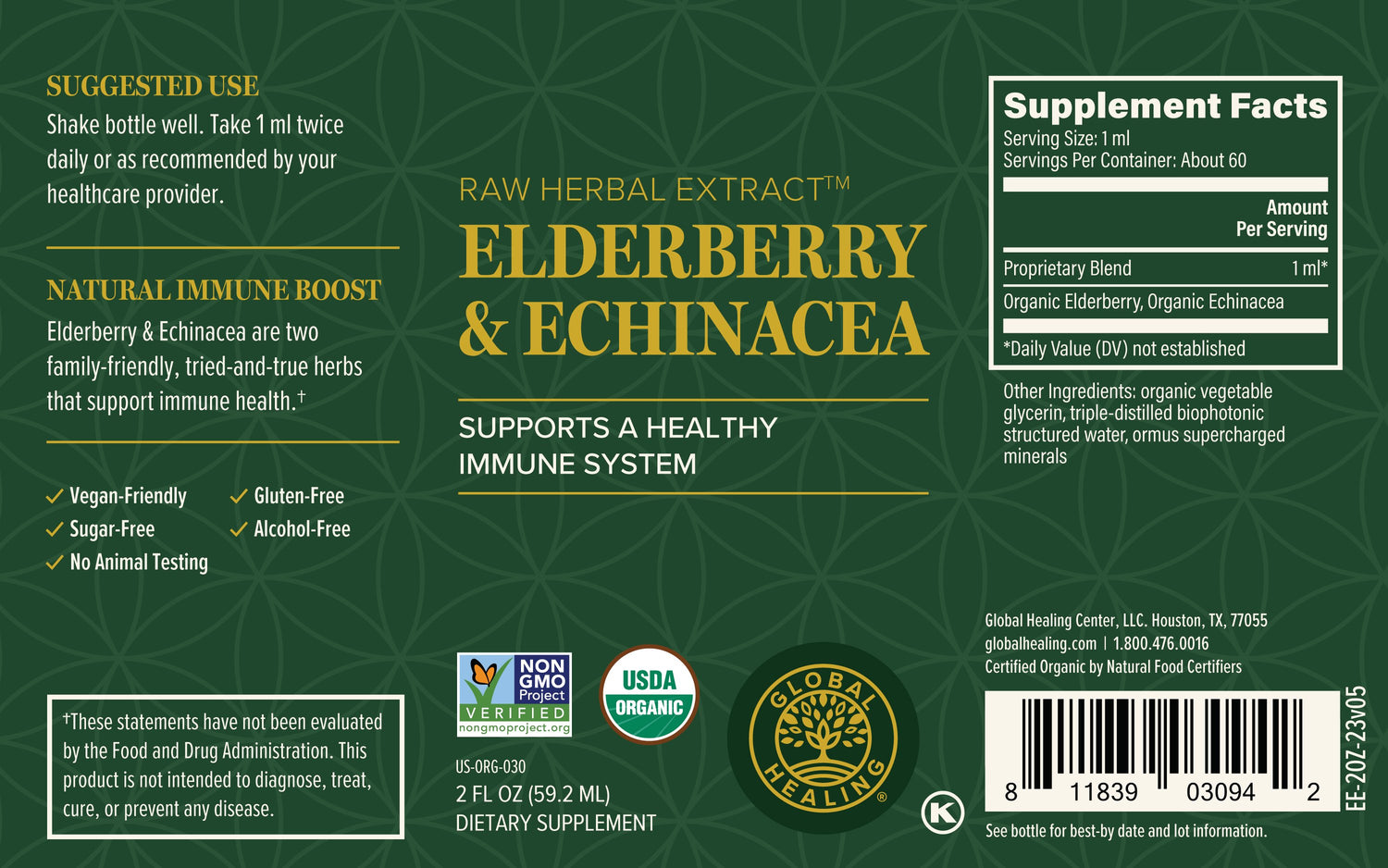 Elderberry & Echinacea 59.2ml