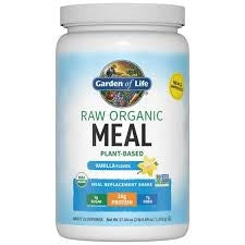 Raw Organic Meal, Shake & Meal Replacement, Vanilla - 969g