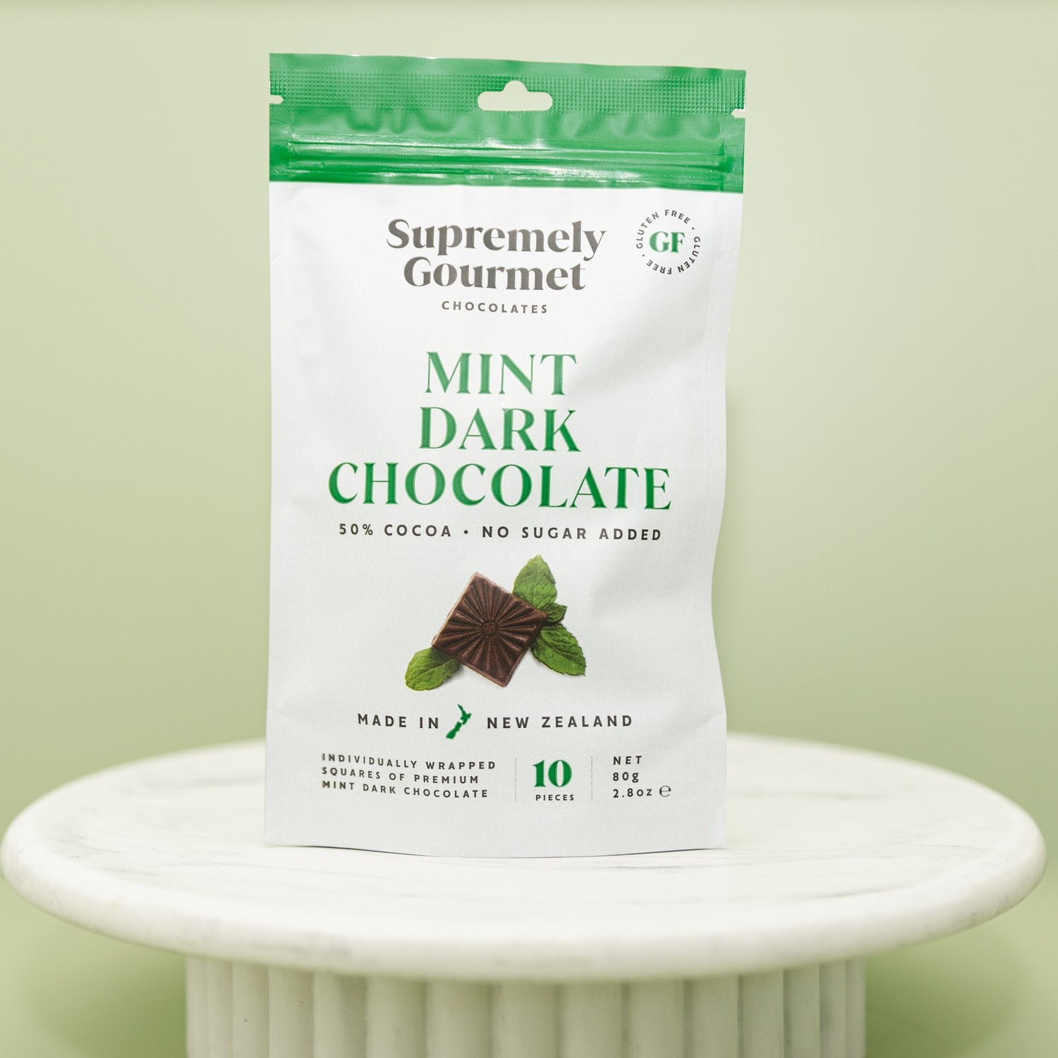 Mint Dark Chocolate Squares - 10 Pc