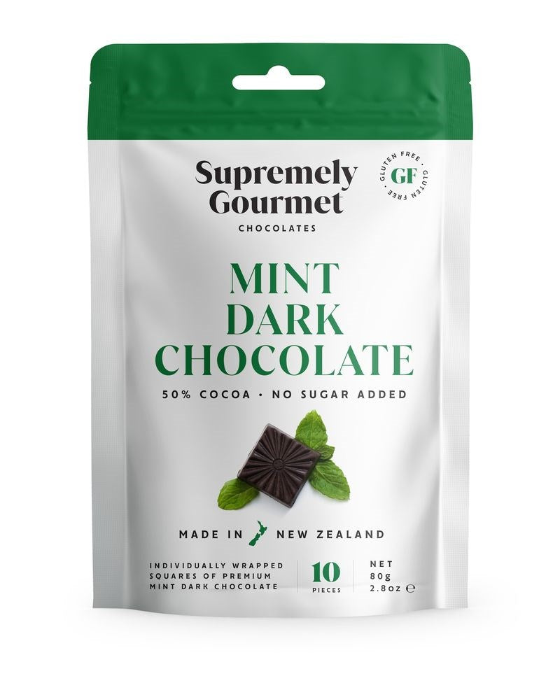 Mint Dark Chocolate Squares 10 Piece