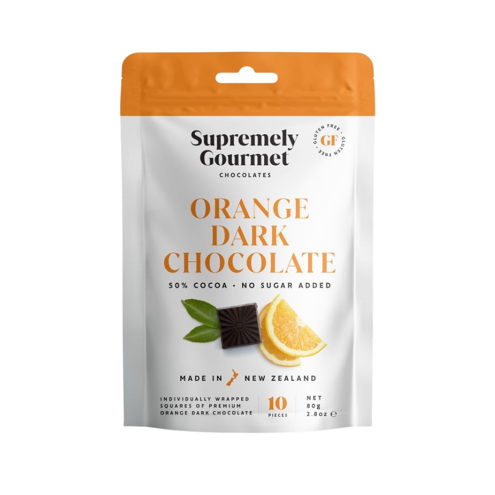 Orange Dark Chocolate Squares - 10 Pc