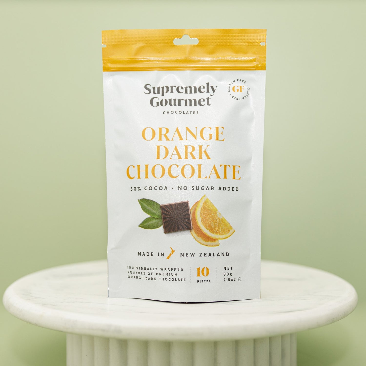 Orange Dark Chocolate Squares - 10 Pc