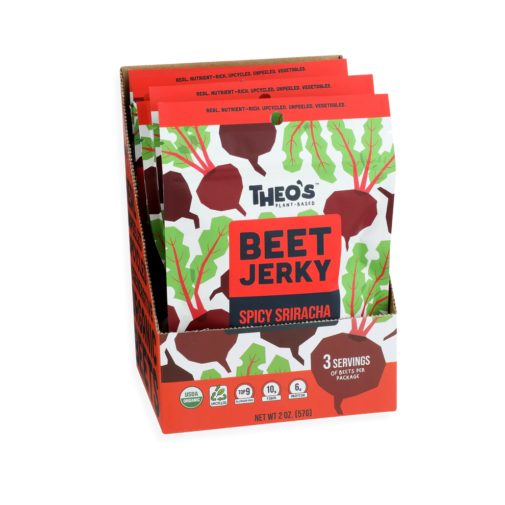 Organic Beet Jerky - Spicy Siracha - 6 x 57g ( BB Date 6/25 )