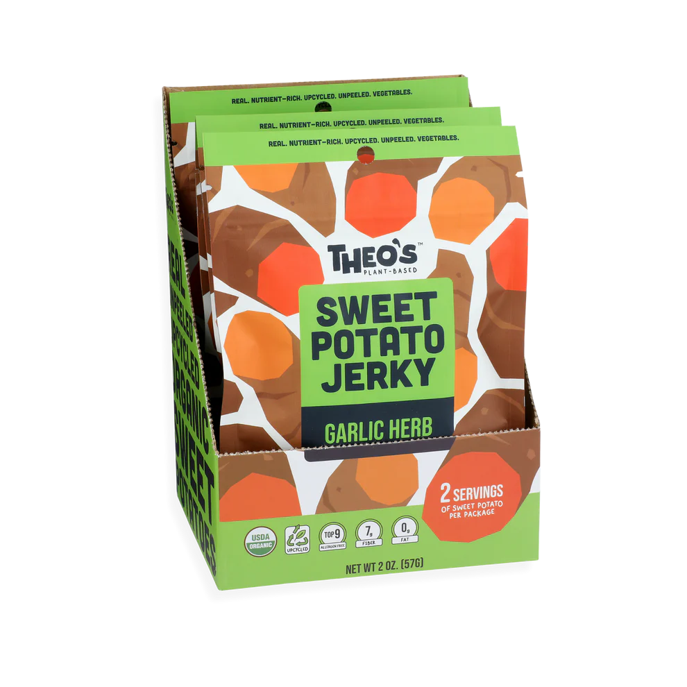 Organic Sweet Potato Jerky - Garlic Herb - 6 x 57gm ( BB Date 5/25 )