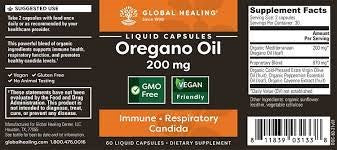 Organic Oregano Oil 200mg caps