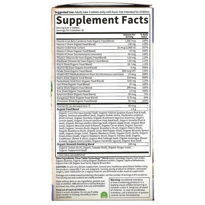 Organics: Prenatal Once-Daily - 90 Tablets