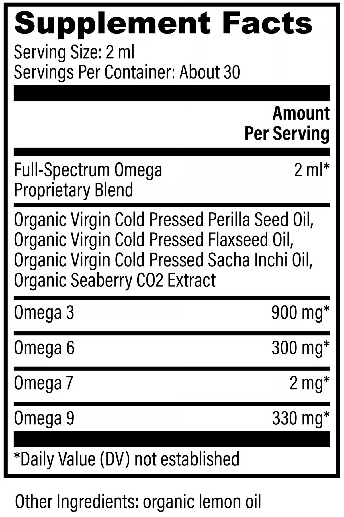 Organic Omega 3-6-7-9 - 59.2ml