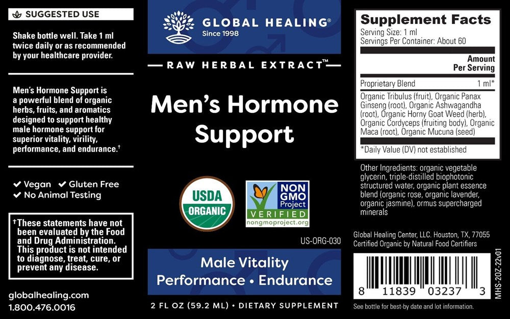 Mens Hormone Support- 59.2ml bottle
