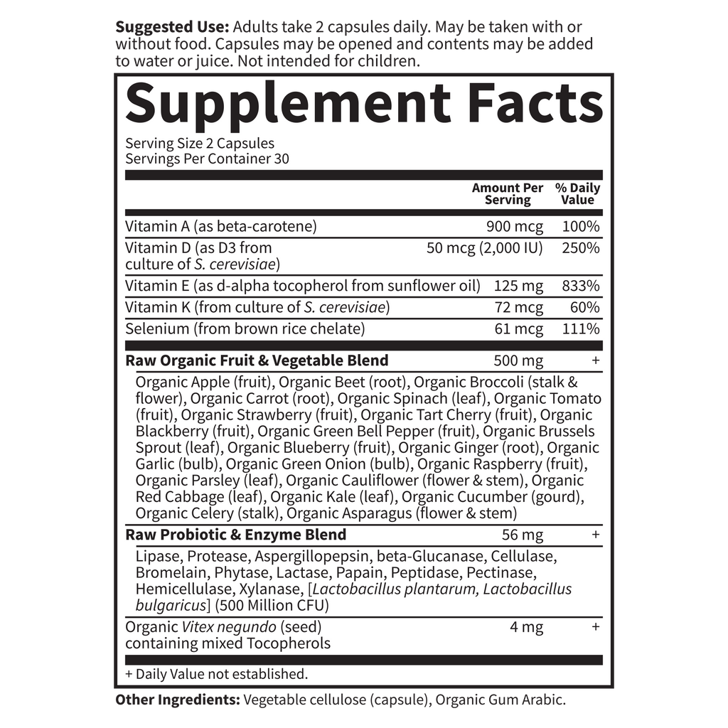 Vitamin Code - Raw B12 - 30 Vegan capsules